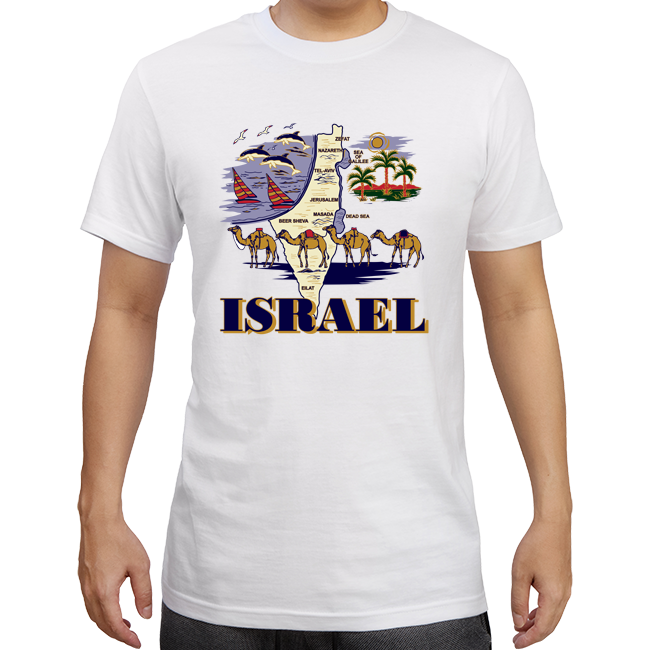 Camiseta con el mapa de Israel